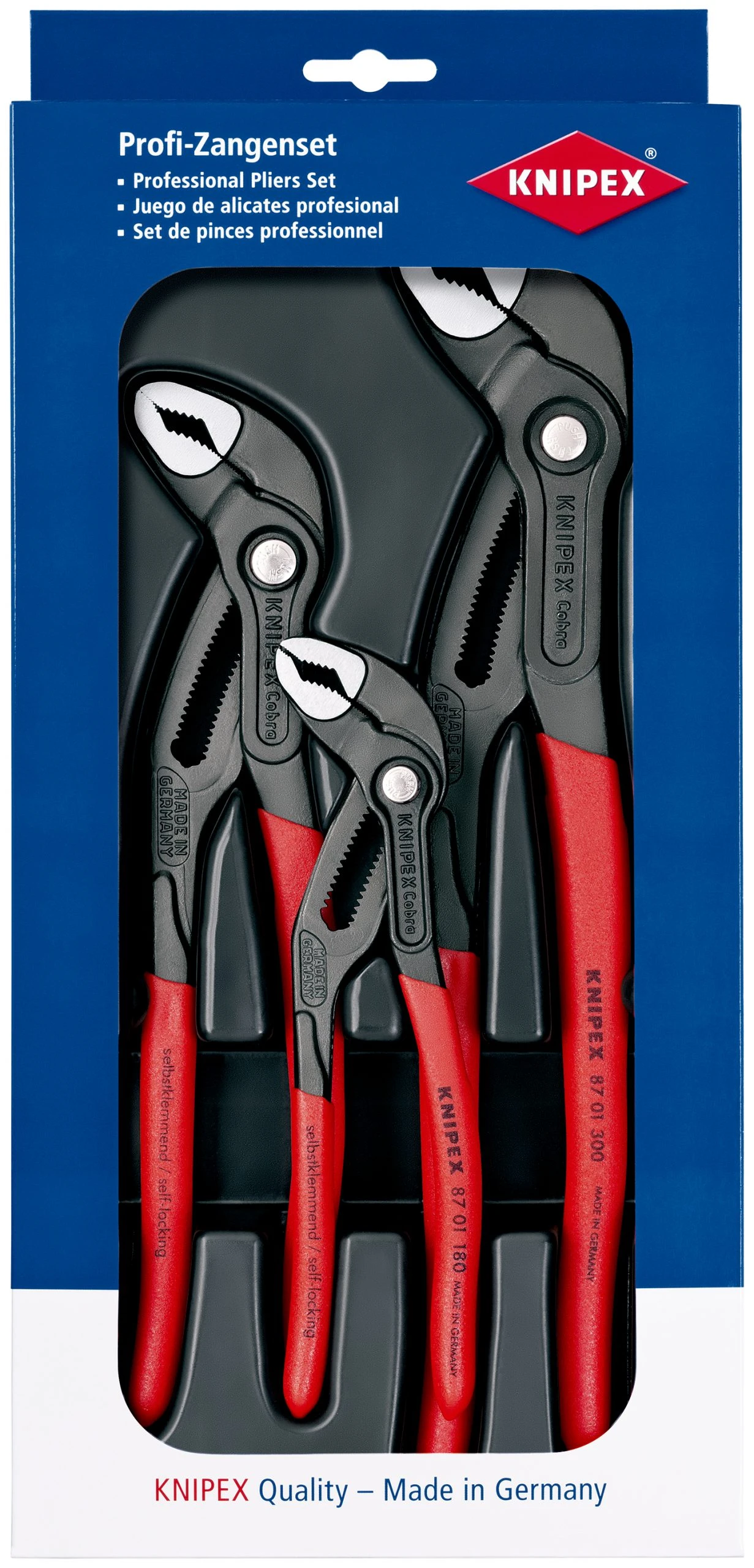 Knipex 00 20 09 V02 Cobra® 3 Piece Water Pump Plier Set 3 Knipex 00 20 09 V02 Cobra® 3 Piece Water Pump Plier Set