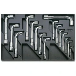 Beta T75 16 Piece Metric Angled Socket Wrench Set In Plastic Module Tray 7-24mm