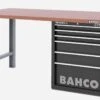Bahco 1495KH7BKWB15TD Heavy Duty Low Height MDF Top Workbench With 7 Drawer Black Cabinet 1500mm Long -Home Tools Sale 1495KHWB15TD black