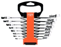 Bahco 1RZ/SH8 8 Piece Imperial Ratchet Combination Spanner Set 5/16"-3/4" AF