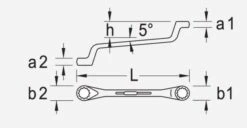 Gedore 2 Metric Double End Offset Ring Spanner Wrench 10x13mm 7 Gedore 2 Metric Double End Offset Ring Spanner Wrench 10x13mm -Home Tools Sale 2 series dimensional 1