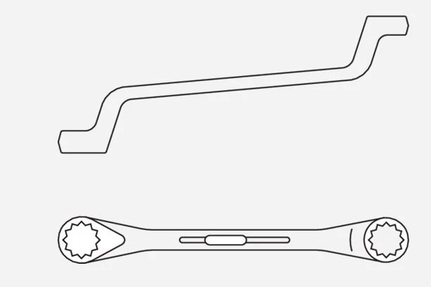 Gedore 2 Metric Double End Offset Ring Spanner Wrench 10x13mm 4 Gedore 2 Metric Double End Offset Ring Spanner Wrench 10x13mm - Image 2