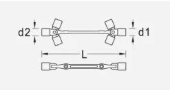 Gedore 34 Double End Swivel Socket Spanner Wrench 21 X 23mm 7 Gedore 34 Double End Swivel Socket Spanner Wrench 21 X 23mm -Home Tools Sale 34 dimensional