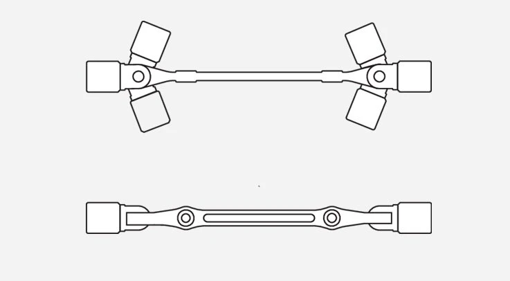Gedore 34 Double End Swivel Socket Spanner Wrench 21 X 23mm 4 Gedore 34 Double End Swivel Socket Spanner Wrench 21 X 23mm - Image 2