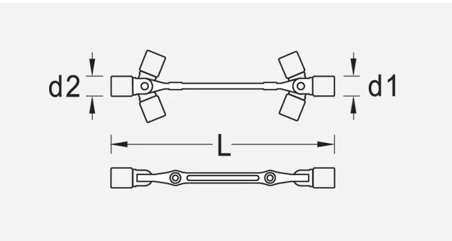 Gedore 34 Double End Swivel Socket Spanner Wrench 21 X 23mm 5 Gedore 34 Double End Swivel Socket Spanner Wrench 21 X 23mm - Image 3