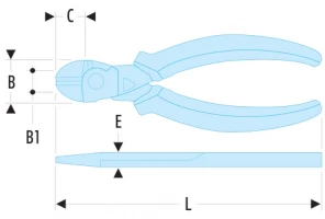 Facom 391A.14G Electricians Side Cutting Pliers (Snips) 145mm 4 Facom 391A.14G Electricians Side Cutting Pliers (Snips) 145mm - Image 2