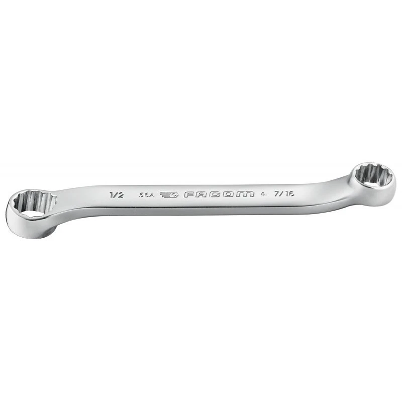 Facom 56A.3/16X7/32 10° Offset Short Double Ended Ring Spanner 3/16" X 7/32" AF 3 Facom 56A.3/16X7/32 10° Offset Short Double Ended Ring Spanner 3/16" X 7/32" AF