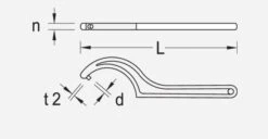 Gedore 40 Z Hook Wrench C Spanner With Pin 25-28mm -Home Tools Sale 6335850 1 7