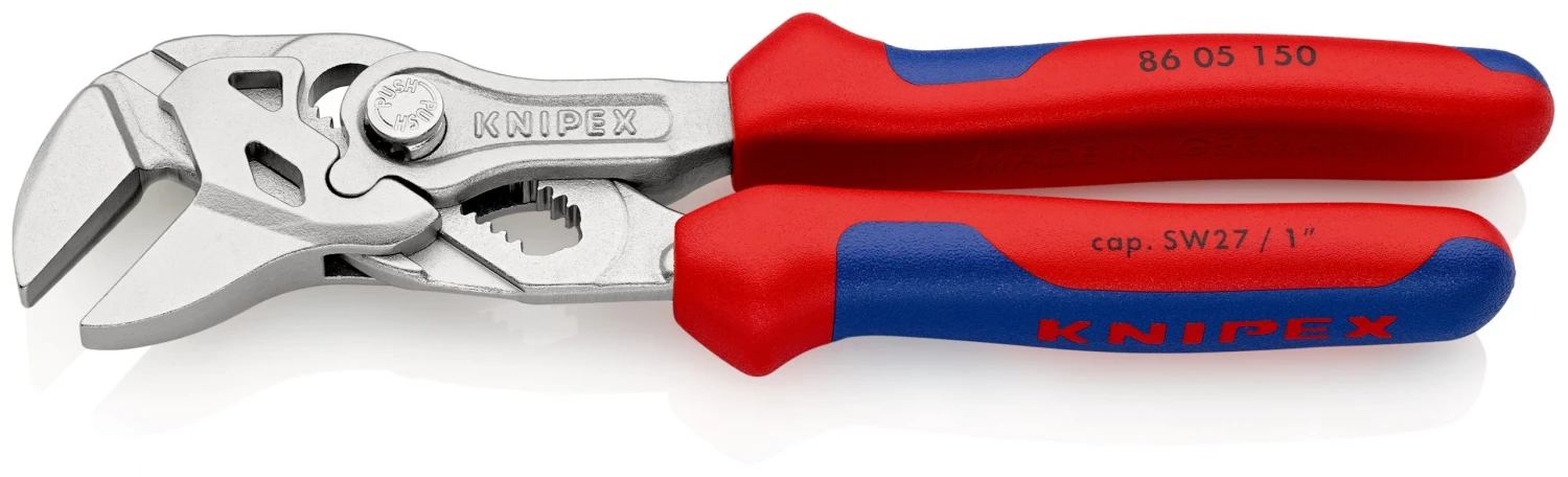 Knipex 86 05 150 Lock Button Waterpump Slip Joint Pliers 150mm (27mm Capacity) 5 Knipex 86 05 150 Lock Button Waterpump Slip Joint Pliers 150mm (27mm Capacity) - Image 3