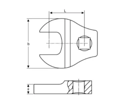 Bahco 749 3/8" Drive Imperial Ring Crows Foot Spanner Wrench 1.9/16" AF -Home Tools Sale Crow foot dimension 3