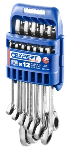 Expert By Facom E111106 12 Piece Metric Ratcheting Combination Spanner Wrench Set 8-19mm