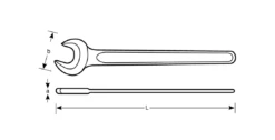 Bahco 894M Metric Single Open End Spanner Wrench 41mm -Home Tools Sale Single Open End Wrench Dimension 2