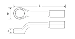 Bahco 315Z Imperial Offset Ring End Slogging Wrenches 2.1/16" AF -Home Tools Sale Slogging Wrench Dimension