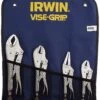 Irwin Vise-Grip T71 4 Piece Original Curved, Straight And Long Nose Locking Pliers Set In Kit Bag -Home Tools Sale T71
