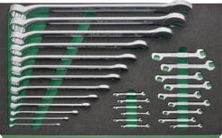 Stahlwille TCS 9 821/28 28 Piece Metric Combination &amp; Double Open End Spanner Set In Foam Module