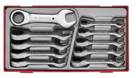 Teng TT6010MRS 10 Piece Metric Stubby Ratcheting Combination Spanner Set In Tool Box Module Tray 3 Teng TT6010MRS 10 Piece Metric Stubby Ratcheting Combination Spanner Set In Tool Box Module Tray
