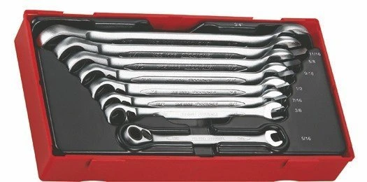 Teng TT6508RAF AF Ratcheting Combination Spanner Set In Tool Box Tray 3 Teng TT6508RAF AF Ratcheting Combination Spanner Set In Tool Box Tray