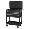 Sealey AP850MB Heavy Duty Mobile Tool &amp; Parts Trolley With 4 Drawers &amp; Lockable Top - Black -Home Tools Sale ap850mb
